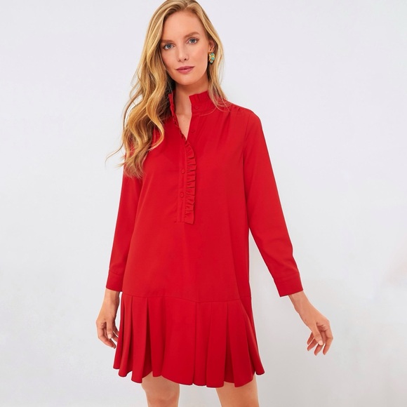 Tuckernuck Dresses & Skirts - NWT Tuckernuck Red Crepe Tate Dress in Red Size Small